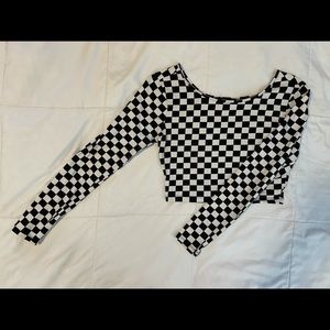 Checkered crop top